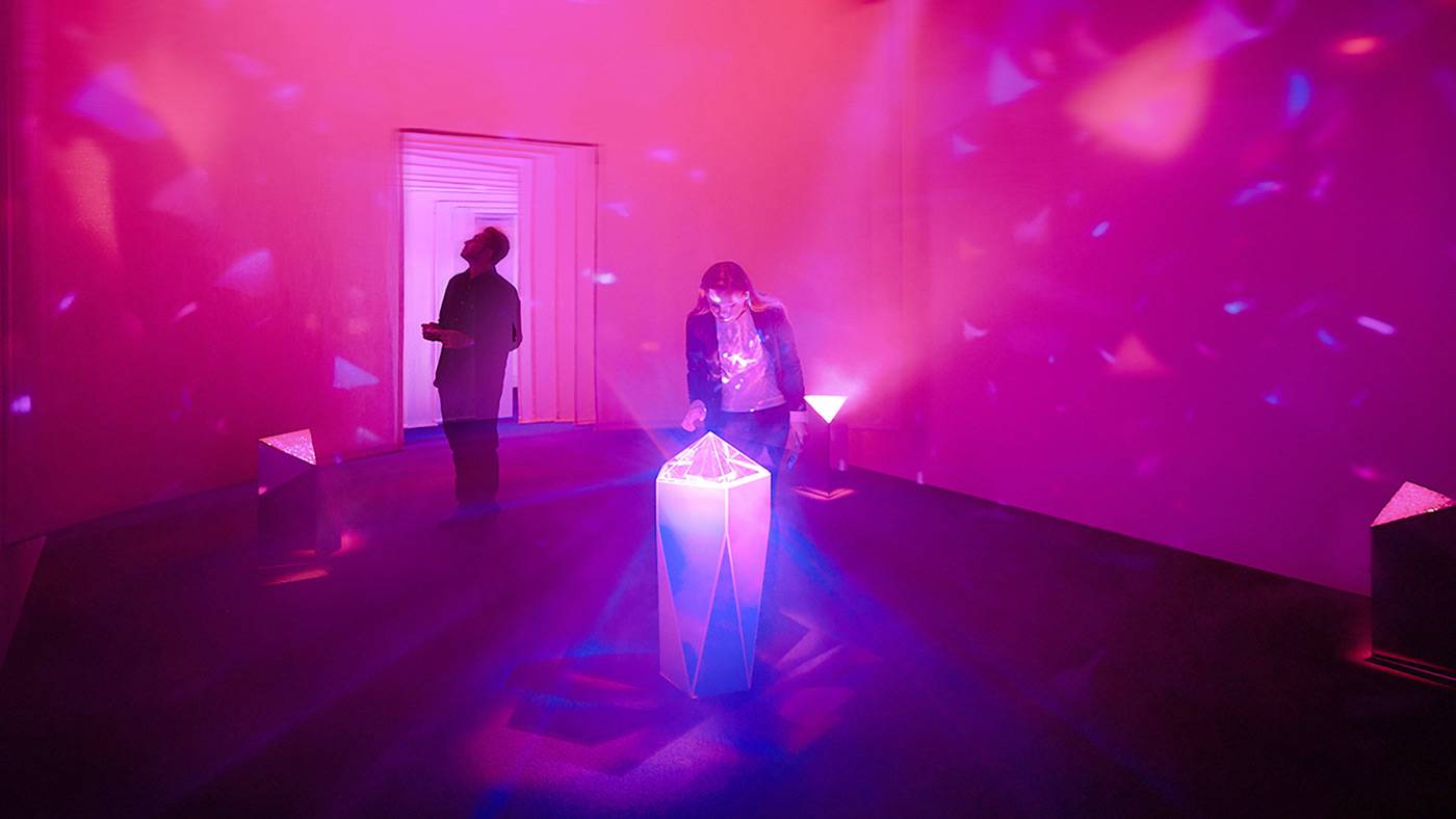 Museum of Feelings: Optimism Room, crystal with refractions of light